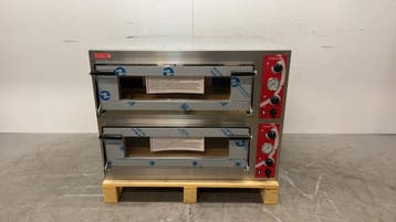 Gastro M Rome 2 Dubbele pizzaoven 2 x 4 pizzas 400V Horeca, Ophalen of Verzenden, Nieuw zonder verpakking