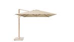 Challenger T1 premium parasol 400x300 cm teak champagne met, Tuin en Terras, Parasols, Ophalen of Verzenden, Nieuw