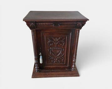 Mechelse kast - Néo-Renaissance - Eik - Consoletafel