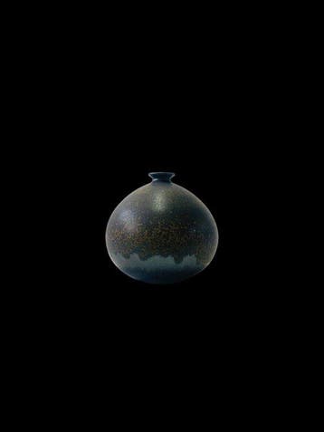 Arata Koji – Kasama Black Glaze Flower Vessel – Minister van