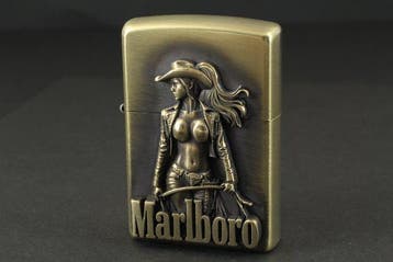 Zippo - Marlboro Cowboy Sexy Girl Emblem - Zakaansteker -, Nieuw