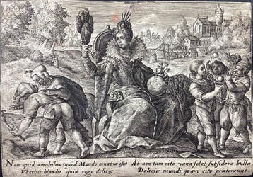 Crispijn I De Passe (1564-1637) - Dama in abiti sontuosi con