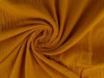 Mousseline stof – Okergeel, 120 cm of meer, Geel, Ophalen of Verzenden, Katoen