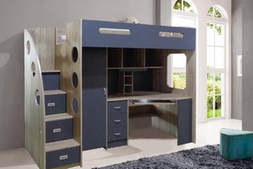 Hoogslapers met Kast, Bank en Bureau vele Modellen en Acties, Eenpersoons, Verzenden, Nieuw, 200 cm