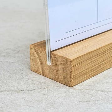 HOCHO Eiken A6 kaarthouder met plexiglas 105 x 40 x 20 mm, Ophalen of Verzenden, Nieuw