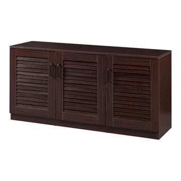 Schoenenkast Løten 62x125x36 cm wengé [en.casa], Verzenden, Nieuw