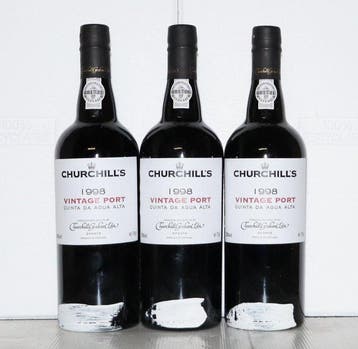 1998 Churchills, Quinta da Agua Alta - Vintage Port, Single, Verzamelen, Nieuw