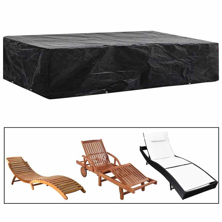 vidaXL Ligbeddenhoes met 8 oogjes 218x77x55 cm, Tuin en Terras, Tuinmeubel-accessoires, Nieuw, Verzenden