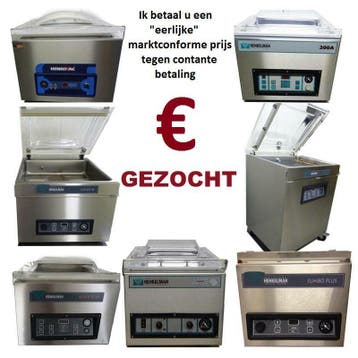 GEZOCHT; vacuummachine vacuum machine vacumeermachine, Ophalen, Gebruikt, Bakkerij en Slagerij