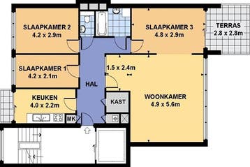 Appartement Verdiweg in Amersfoort, Via bemiddelaar, Amersfoort, Utrecht, Appartement