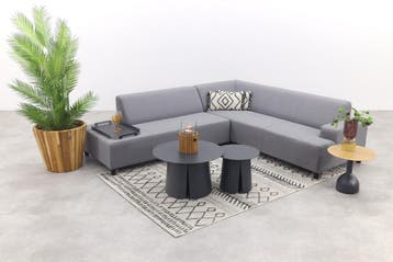 Malaga/Velora antraciet - chaise longue loungeset -, Verzenden, Nieuw, Overige materialen, Loungeset