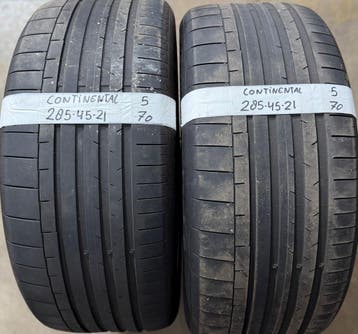 2x 285-45-21 Continental Zomer 2x 5mm €70 Per Band 285 45 21, Ophalen, Gebruikt, 285 mm, 21 inch