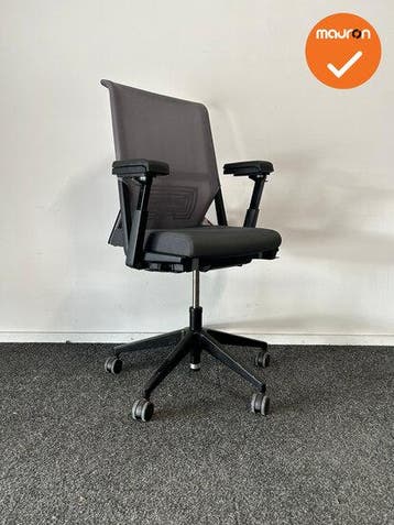 Haworth Comforto 59 - Grijze stoffering - Zwart voetkruis, Werkplek, Ophalen of Verzenden, Gebruikt, Stoel