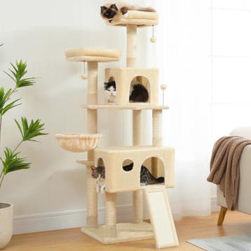 Nieuw: XXL Krabpaal in het Grijs of Beige - Sisal en Pluche, Verzenden, Nieuw, Krabpaal