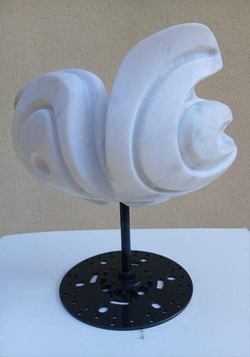 Andrea oliva - sculptuur, heavy cloud - 30 cm - Carrara