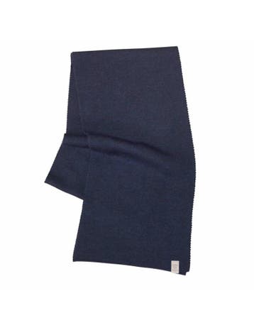 Ivanhoe gebreide sjaal van wol Uni Navy - One Size 175x23..., Ivanhoe of Sweden, Verzenden, Nieuw