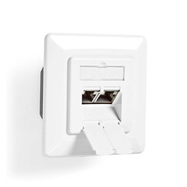 RJ45 wandcontactdoos | FTP | Nedis, Computers en Software, Pc- en Netwerkkabels, Nieuw, Verzenden