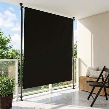 vidaXL Buiten Rolgordijn Zwart 200 x 270 cm, Verzenden, Nieuw