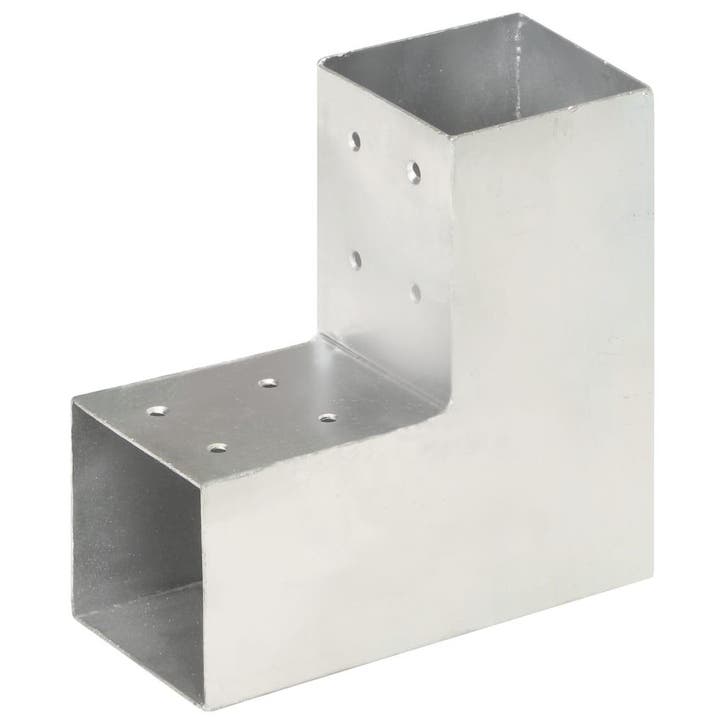 vidaXL Paalverbinding L-vorm 81x81 mm gegalvaniseerd metaal, Tuin en Terras, Palen, Balken en Planken, Nieuw, Verzenden
