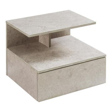 Zwevend nachtkastje Amberg 40x35x31 cm betonkleurig licht [e, Verzenden, Nieuw