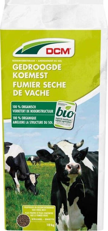 DCM Bio Gedroogde Koemest 10kg, Tuin en Terras, Ophalen of Verzenden