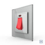 Livolo | Grijs | 1 | Aan/Uit | Dubbelpolige schakelaar | 20A, Ophalen of Verzenden, Nieuw