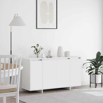 vidaXL Dressoir Wit 135 x 41 x 75 cm Bewerkt hout, Verzenden, Nieuw, Overige houtsoorten, Minder dan 50 cm