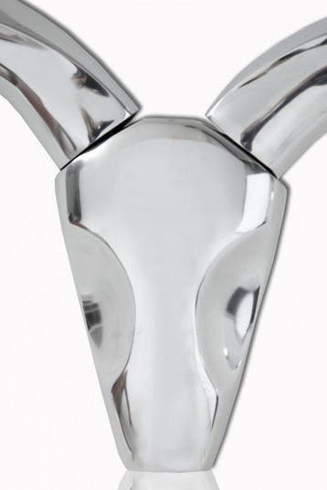 Moderne wanddecoratie STYLE ROCKS 50cm zilver gewei - 8914, Huis en Inrichting, Woonaccessoires | Overige, Ophalen of Verzenden