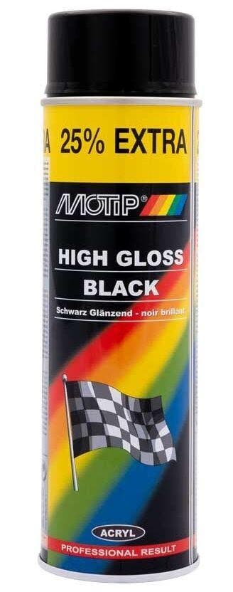 Motip hoogglans zwart - spuitbus 500ML, Verzenden, Nieuw