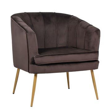 Fauteuil Relax - Antraciet - Velvet - B 75 CM - G-Line, Verzenden, Nieuw in verpakking
