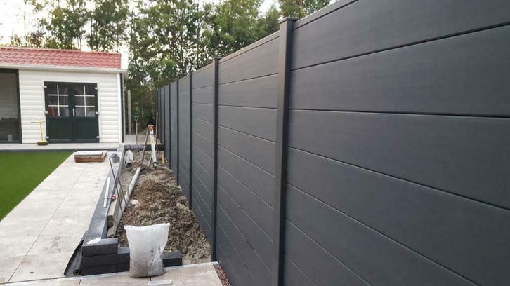 Kunststof Schuttingen Antraciet Onderhoudsvrij Design Opaal!, Tuin en Terras, Schuttingen, 3 tot 6 meter, Nieuw, Kunststof, 2 meter of meer