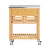 Bamboe Keukentrolley met RVS Blad, Lades en 2 Manden, Verzenden, Nieuw