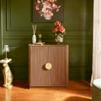 Design dressoir - walnoot - 80 x 40 x 85 cm, Verzenden, Nieuw, 150 tot 200 cm