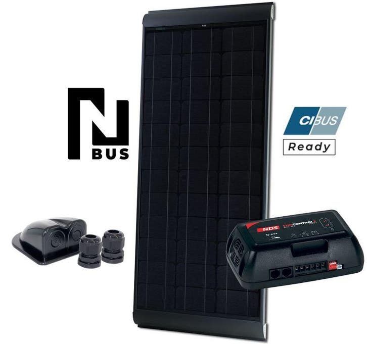 NDS kit Blacksolar BS 115W + SunControl N-Bus SCE320M+ PST-B, Caravans en Kamperen, Kampeeraccessoires, Nieuw, Ophalen of Verzenden