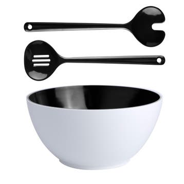 Scheepsservies Summer Saladekom + Saladebestek Zwart, Watersport en Boten, Accessoires en Onderhoud, Ophalen of Verzenden, Nieuw