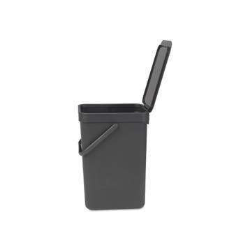 Brabantia afvalemmer Sort & Go 12 ltr - grijs, Verzenden, Nieuw