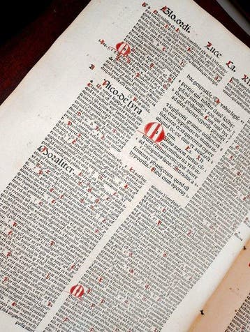 Nicolaus de Lyra - Sheet from Incunable Biblia latina, Antiek en Kunst, Antiek | Boeken en Bijbels