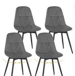 Set van 4 Eetkamerstoelen – Ergonomisch Design, 360° Draaiba, Verzenden, Nieuw