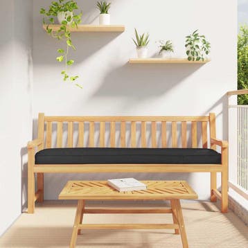 vidaXL Palet Kussen Zwart 200 x 40 x 8 cm Oxford Stof, Verzenden, Nieuw, Zwart