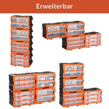 Kleine-onderdelen-magazijn 24 vakken (Gereedschap), Verzenden, Nieuw