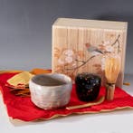Hagi-yaki Matcha-kom en theeceremonie-set met