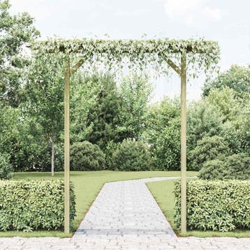 vidaXL Pergola 205x40x203 cm hout, Verzenden, Nieuw