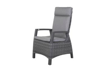 VDG Darwin wicker verstelbare tuinstoel - antraciet, Tuin en Terras, Verzenden, Nieuw, Overige materialen