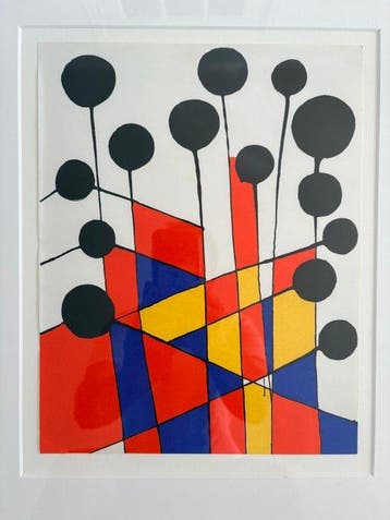 Alexander Calder (1898-1976) - Mosaique et ballons noirs