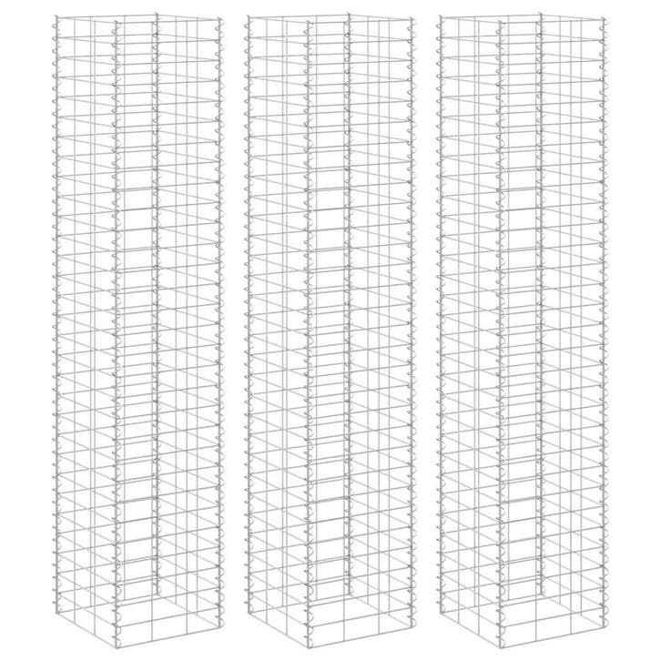vidaXL Schanskorf plantenbakken 3 st verhoogd 30x30x200 cm, Tuin en Terras, Bloembakken en Plantenbakken, Minder dan 60 cm, Nieuw