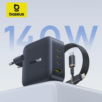 Baseus 140W GaN Snellader - Krachtige PD USB-C Oplader voor, Verzenden, Nieuw