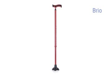 Moretti wandelstok met brede voet rood, Verzenden, Nieuw