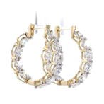 Zonder minimumprijs - Hoepel oorbellen - 14 karaat Geel goud, Sieraden, Tassen en Uiterlijk, Antieke sieraden