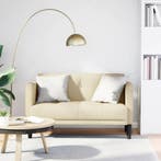 vidaXL Loveseat Bank Crème 111 cm Stof, Huis en Inrichting, Verzenden, Nieuw, Stof