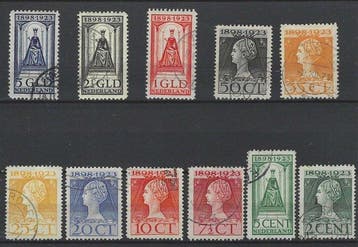 Nederland 1923 - Koning Wilhelmina 25 jarig, Gestempeld